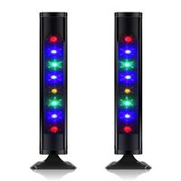 TV Gaming Bluetooth Speakers, Raster Light Dancing Speakers Twin Tower Speakers,Floor Standing Loudspeaker Home Audio with Colors LED Lights Package of Pair