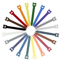 Patu Reusable Fastening Cable Ties - Hook and Loop Cord Management Wire Organizer Straps, 30 Pcs 3 Inch Resistor Color Code Assorted, 10 Colors