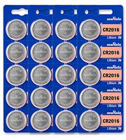 Murata CR2016 Battery 3V Lithium Coin Cell - Replaces Sony CR2016 (20 Batteries)