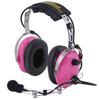 Rugged Radios H22-PINK Pink Carbon Fiber Over The Head Two-Way Radio Headset with Dynamic Noise Cancelling Microphone, Push to Talk, and 3.5mm Input Jack for Music & MP3 Players