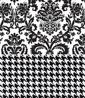 Black & White Tissue Paper for Gift Wrapping with Design (Damask/Houndstooth) , 24 Large Sheets (20x30)