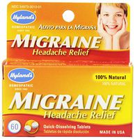 Hyland's Migraine Headache Relief Tablets, Natural Relief of Migraine Pain, 60 Count