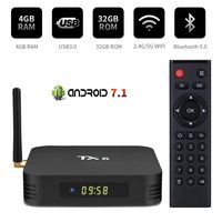 Android 7.1 TV Box，RunSnail TX6 Android Box 4GB DDR3 32GB ROM BT5.0 Dual WiFi 2.4G+5G Quad Core 1080p 4K HDR Smart TV Media Box