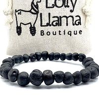 Adult Raw Baltic Amber Bracelet - All Natural Pain Relief for Adults to Help Migraines, Sinus, Arthritis and More! Raw Dark Cherry (Large)