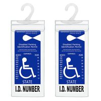 Handicap Parking Placard Holder, Ultra Transparent Disabled Parking Permit Placard Protective Holder Cover with Large Hanger by Tbuymax (Set of 2)