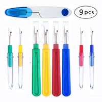 Seam Rippers and Sewing Thread Remover Kit Tools Assorted Color 9pc for Removing Unwanted Hems and Seams by CCINEE