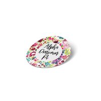 Alpha Omicron Pi Sorority Water Color Flowers Floral Sticker Decal Laptop Water Bottle Car AOII (Circle)