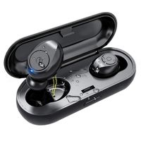 L LINPA WORLD T1 Pro Bluetooth Earbuds Wireless Headphones Waterproof TWS 36Hrs Playtime Hi-Fi 3D Stereo Sound Wireless Earbuds with Portable Charging Case(Black)