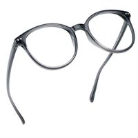 LifeArt Plastic Blue Light Blocking Glasses,Oval Computer Reading Glasses,Transparent Lens,Reduce Headaches&Eyestrain,Stylish for Women/Men,+0.50 Magnification