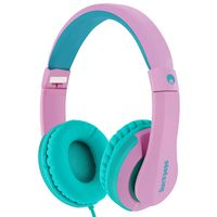 RockPapa I22 Foldable Adjustable On Ear Headphones with Microphone for Kids/Adults iPhone iPad iPod Tablets MP3/4 DVD Computer Pink Green