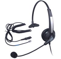 Audicom Mono Call Center Headset Headphone with Mic and Quick Disconnect for Plantronics M22 Amplifier and Cisco Unified Telephone IP Phones 7931G 7940G 7941G 7942G 7945G 7960G 7961G 7962G (300QDRJ2A)