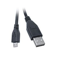 ACL 1 Feet USB 2.0 A Male to Micro-B Male Cable, Black, 10 Pack