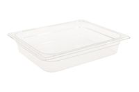Rubbermaid Commercial Products Cold Food Insert Pan for Restaurants/Kitchens/Cafeterias, 1/2 Size, 2.5 Inches Deep, Clear (FG123P00CLR)
