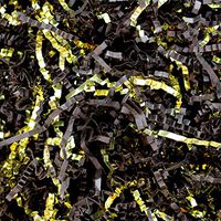 Crinkle Cut Metallic Mix Shredded Paper 1/2 Pound - Shred Gift Basket Filling and Packing by Emerald Craft & Hobby (Brown and Gold)