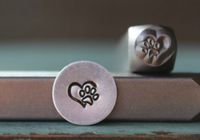 Brand New Supply Guy 6mm Heart with Dog Paw Metal Punch Design Stamp CH-141