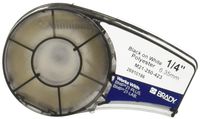 Brady M21-250-423 Cartridge, B423 Permanent Polyester Material, 0.25" W x 21' L, Black on White