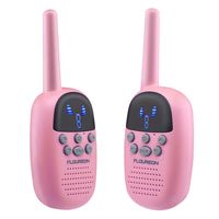 FLOUREON Walkie Talkies for Kids, 9 Channel 2 Way Radio 1 Miles Long Range Handheld Kids Walkie Talkies, Toys for Boys and Girls, Best Gifts Birthday for Outdoor Adventure Camping Hiking(Pink, 2 Pack)