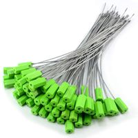 ZWY Green Pull-Tite Steel Security Cable Wire Seals 15.75'' Long Numbered Anti-Tamper Security Tags 50 Pcs