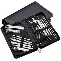 Nail scissors, 16 Piece Stainless Steel Hygiene Kit Portable Travel Case Beauty Care Tools