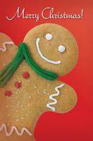 Tree-Free Greetings EcoNotes 12-Count Christmas Card Set with Envelopes, 4" x 6", Gingerbread Man (93460)