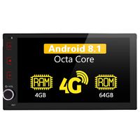 JOYING Android Car Stereo 4GB + 64GB Android 8.1 GPS Navigator with 4G SIM Card Slot - Support Android Auto/DSP/SPDIF/Fast Boot/Split Screen/Bluetooth/WiFi for Toyota Corolla 2017 2018 with Canbus