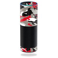 MightySkins Skin Compatible with Amazon Echo - Red Camo | Protective, Durable, and Unique Vinyl Decal wrap Cover | Easy to Apply, Remove, and Change Styles | Made in The USA