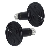 OMAYKEY 150W 2-Pack Ceramic Heat Lamp Bulb Infrared Reptile Heat Emitter Heater Lamps Bulbs for Pet Brooder Coop Chicken Lizard Bearded Dragon Turtle Snake Aquarium - No Light Emitted No Harm