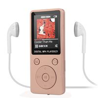 Fenleo MP3/MP4 Music Player, Portable Audio Player with Photo Viewer, FM Radio, Built-in Microphone, Voice Recorder, E-book, 1.8'' Screen, 32G TF Card Support(not included) with Headphone & Data Cable