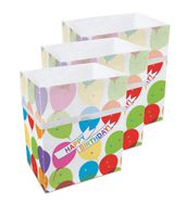 Clean Cubes 13 Gallon Disposable Trash Cans & Recycling Bins, 3 Pack (Birthday)