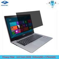 Connet Max 14.0 Inch (Diagonally Measured) Anti-Glare Laptop Privacy Filter Screen Protector Film for Widescreen LCD Monitor (Aspect Ratio 16:9) 310mm (W) x 175mm (H)