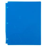Filexec Products Translucent 2P Folder with 3 Holes, Blue, Pack of 6 (50435-31271)