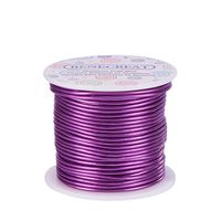 BENECREAT 18 Gauge Jewelry Craft Aluminum Wire 492 Feet Bendable Metal Sculpting Wire for Craft Floral Model Skeleton Making (Purple, 1mm)