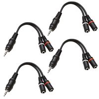 Seismic Audio SA-iEM2EF-4Pack 6-Inches Stage and Studio Patch Cable