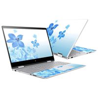 Mightyskins Skin Compatible with Hp Envy X360 15" (2017) - Blue Flowers | Protective, Durable, and Unique Vinyl Decal Wrap Cover | Easy to Apply, Remove, and Change Styles | Made in The USA