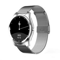 Beantech Fusion Silver Smart Watch for Apple/Android Phones Communications, Fitness & Music, Silver with mil anese Stainless Band