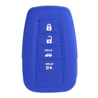 XUHANG Sillicone key fob Skin key Cover Remote Case Protector Shell for 2018 Toyota Camry Smart Remote blue