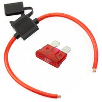 VOODOO (1) 8 Gauge ATC Inline Fuse Holder Fuseholder with Cover and (1) Fuse (10 Amp)