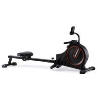 ECHANFIT Rowing Machine Foldable Indoor Rower w/LCD Monitor with 16 Levels Silent Magnetic Belt System and Adjustable Console Angle for Cardio Exercise Workout at Home and Studio