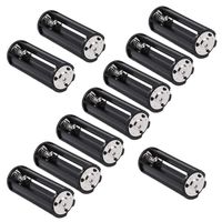 BestTong 3 x1.5V AAA Series Connection Plastic Cylinder Battery Storage Holder Case Adapter for Flashlight Torch Black 10 PCS
