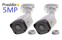 Q-See 5MP Presidio Cavalier Bullet Camera with Color Night Vision HD IP Surveillance with H.265+ (2-Pack CV5MB1.1)