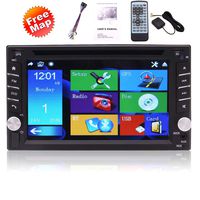 Car Stereo with Capacitive Touchscreen GPS Map Double Din 6.2 Inch LCD Touchscreen Monitor, Bluetooth, GPS Nav, MP3, USB, Aux, AM/FM Radio Receiver, Steering Wheel Controls, CAM-in