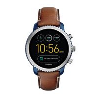 Fossil Q Men's Gen 3 Explorist Stainless Steel Quartz Watch with Leather Strap, Brown, 22 (Model: FTW4004)
