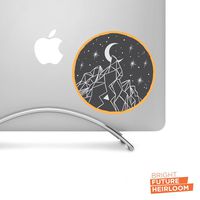 Boho Mountain Badge - 5" printed vinyl decal - For MacBook, Car, Laptop, and more!