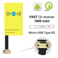 Qi Wireless Charging Receiver, LDH 2.0 Wireless Charger Receiving Module for Samsung xiaomi Huawei Sony HTC one 802t HTC Desire 830 828 728 D728w 626 D626w Micro USB Android Phone Adapter Type B2