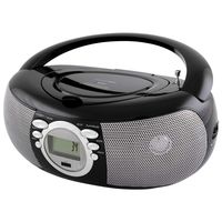 HANNLOMAX HX-321CD Portable CD/MP3 Boombox, AM/FM Radio, Bluetooth, USB Port for MP3 Playback, Aux-in (Black)