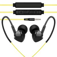 Earbuds, Wansong Sport Headsets Wired Earphones Noise Isolating in Ear Plugs Headphones for iPhone, iPod, iPad Android Phones Running Jogging Gym with Volume Control and Microphone Yellow
