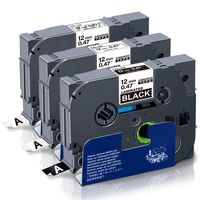 P-Touch Tze Tape, Tze-231 TZe-131 Tze-335 12mm Laminted Labeing Tape Compatible for Brother PT-D210 PT-D200 PT-H110 PT-H100 PT-D400 PT-D600 PT-P700 PT-1880 PT-1890C Label Maker, 0.47'' x 26.2', 3-Pack