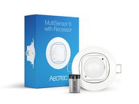 Aeotec Multisensor 6 & Ceiling Recessor, Z-Wave Plus 6-in-1 Motion, Temperature, Humidity, Light, UV, Vibration Sensor, Battery Included