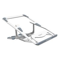 Adjustable Laptop Stand, Megainvo Foldable Laptop Stand Portable MacBook Riser Aluminum Alloy Ventilated Holder 5-Angle Adjustable for 9.7-15.6 Inch Notebook MacBook Computer PC iPad Tablet