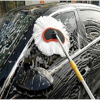 Xinhuatian Car Wash Mop Adjustable Metal Rod Plastic Handheld Microfiber Soft Milk Silk Mop Cloth Cleaning Window Kitchen Floor